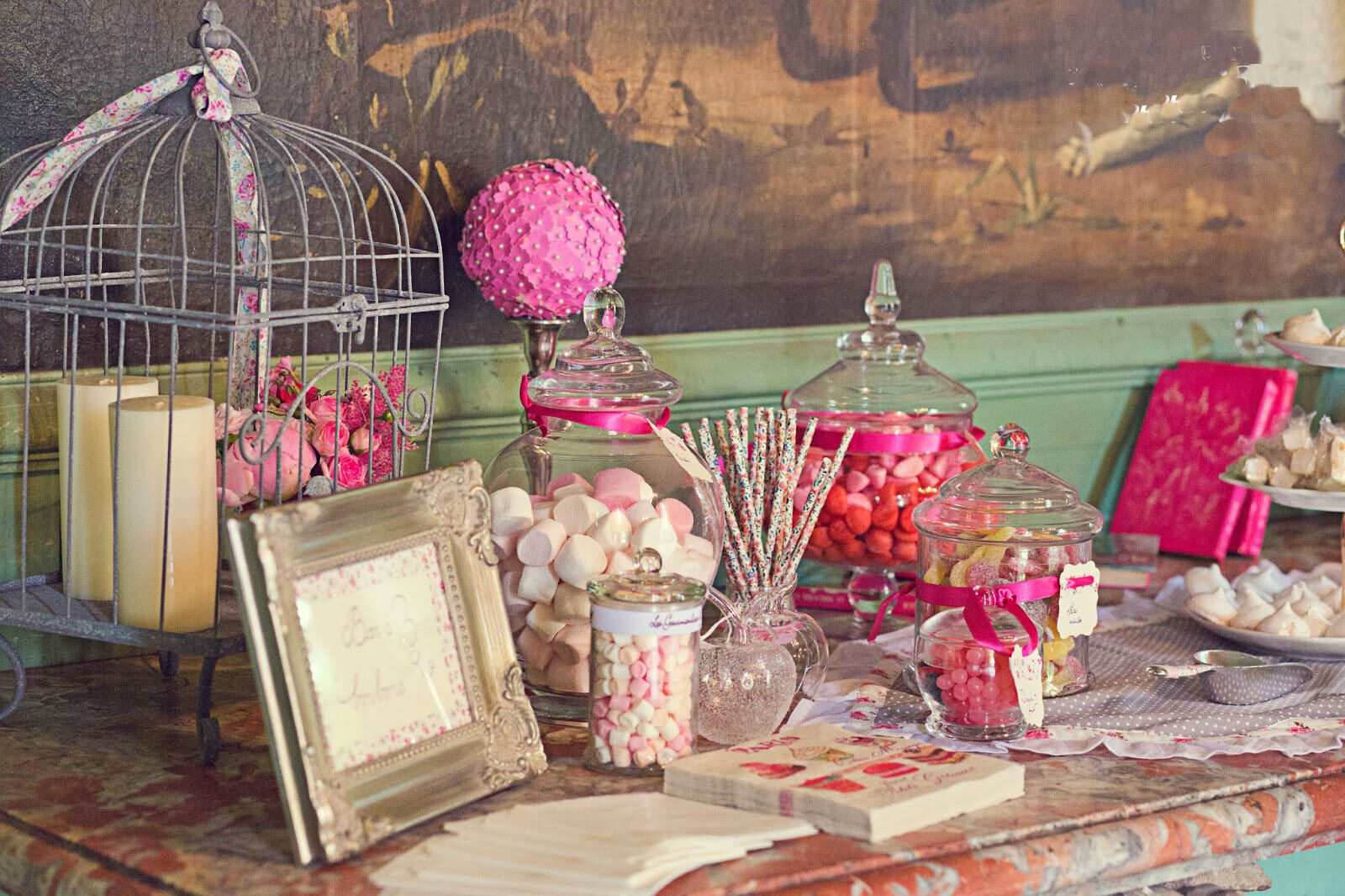 Candy bar dressé pour une réception